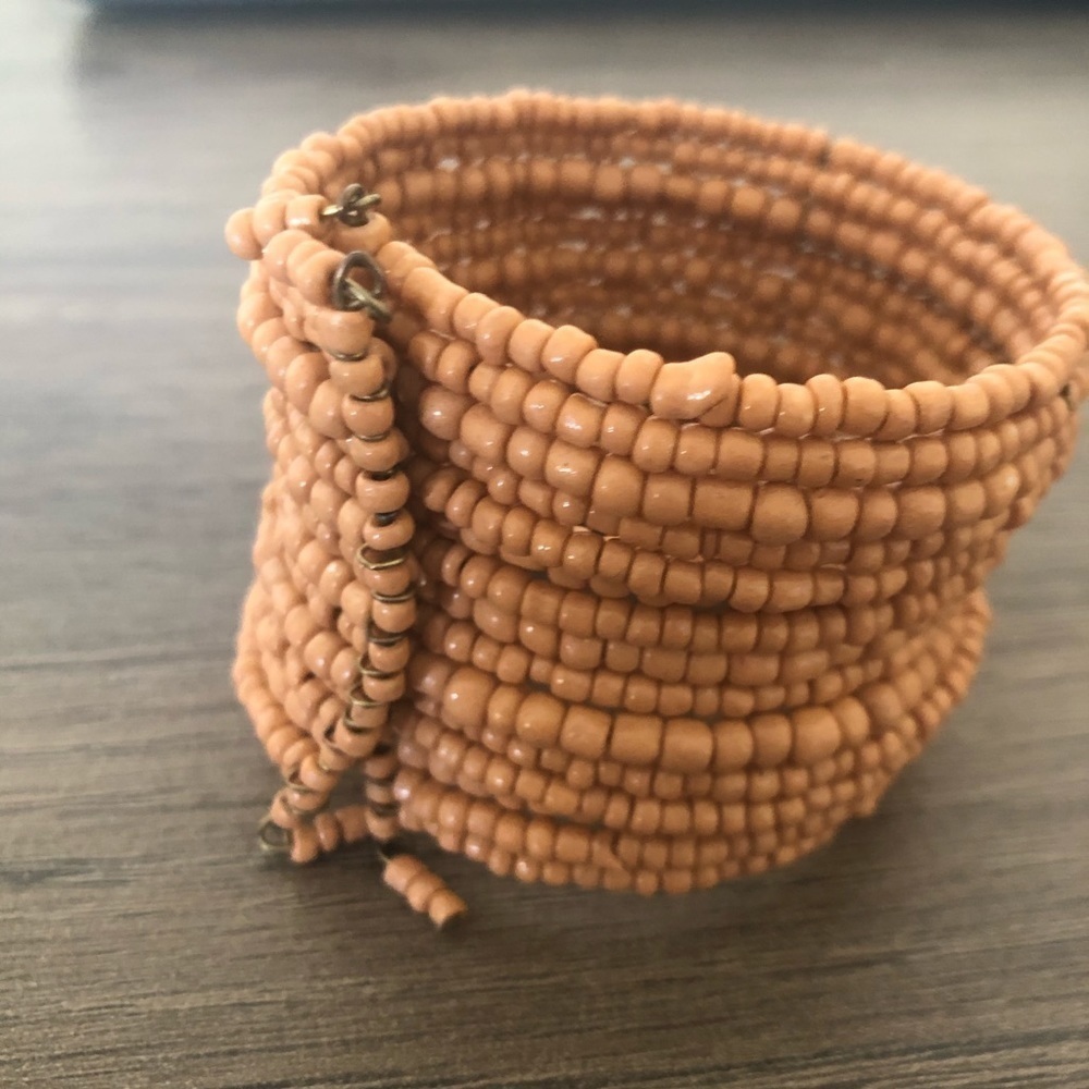 Beaded wrap around Bracelet cuff
